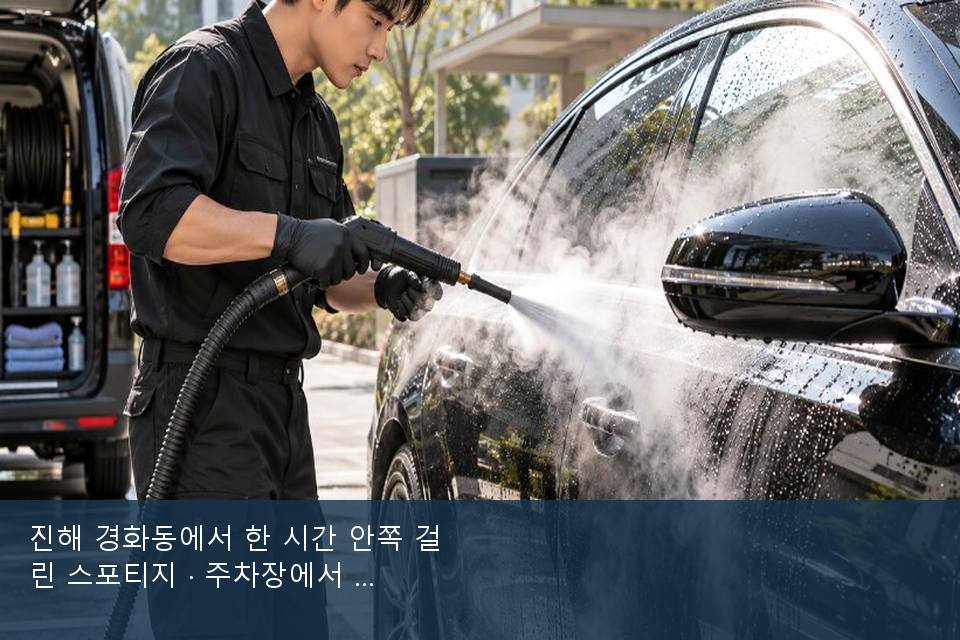 진해 경화동에서 한 시간 안쪽 걸린 스포티지 · 주차장에서 부른 날